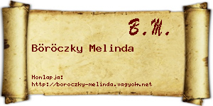 Böröczky Melinda névjegykártya